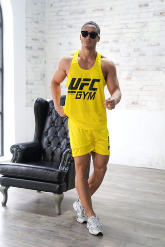 ست رکابی و شلوارک ورزشی مردانه UFC GYM سوزنی تنفس دار